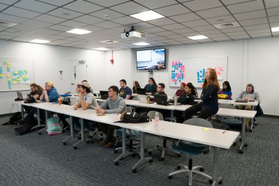 Students in Telepresence e-classroom