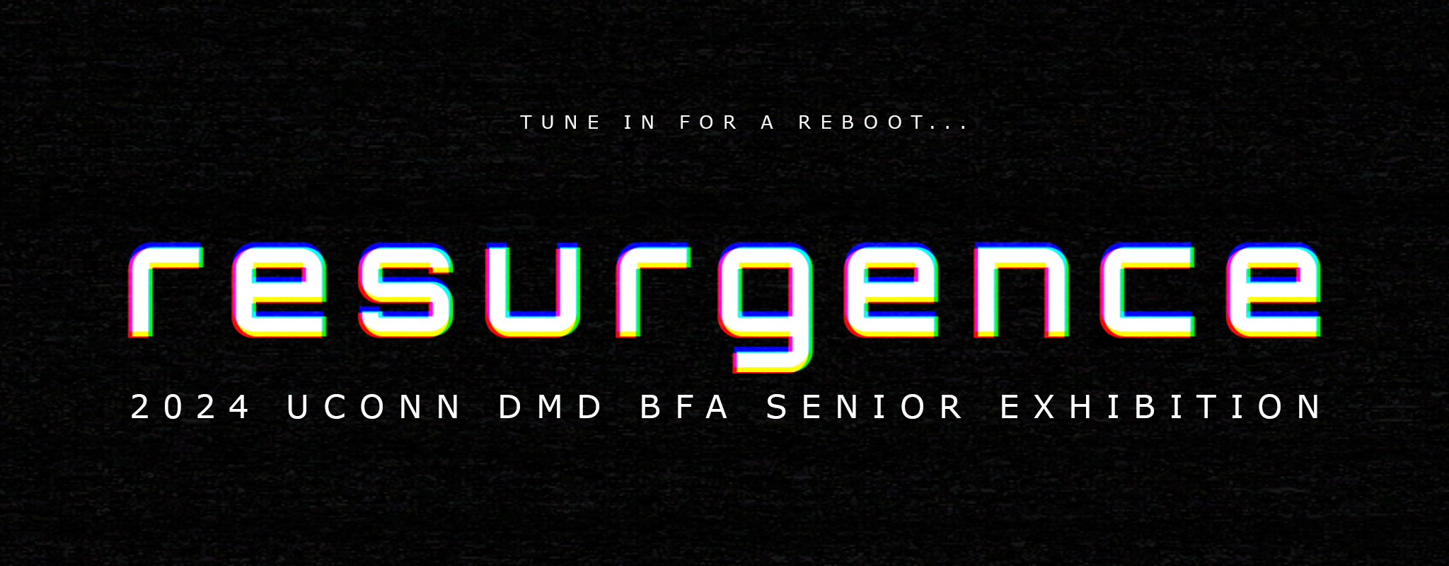 text that says "resurgence 2024 DMD BFA Senior Exhibition"